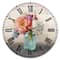 Designart 'French Cottage Bouquet I Mothers Farmhouse Wall Clock